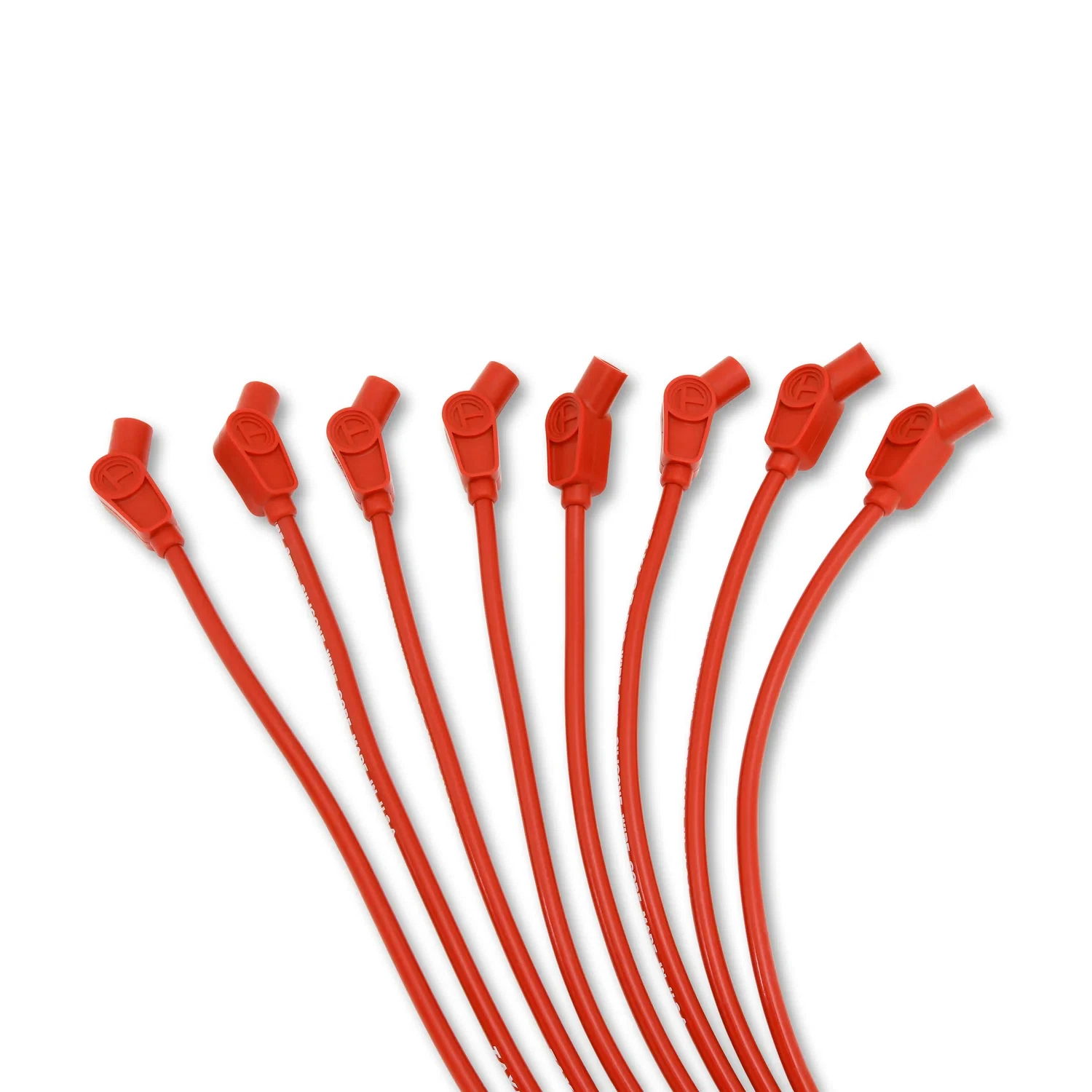 Spark Plug Wire Set Universal 8mm Silicone 135_ 0 ohm_ft Prowire Solid Red 70252